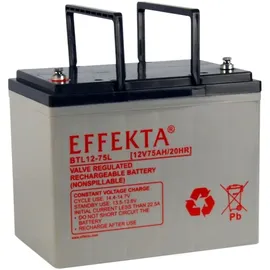 EFFEKTA BTL 12-75LX Blei-Vlies Akku AGM VRLA 12V 75Ah