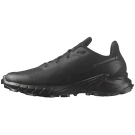 Salomon Alphacross 5 Herren Trail-Laufschuhe, Starker Grip, Anhaltender Komfort, Vielseitige Performance, Black, 45 1/3