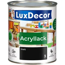 LuxDecor Acryllack Absolut Schwarz 0,75 l