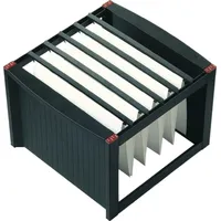 Helit Hängemappenbox 36x38x27,2cm schwarz/rot Packung mit 4 Stück