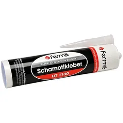 Schamott- und Dichtschnurkleber FERMIT HT 1100 - bis 1.100 °C - Farbe beige - Kartusche 310 ml ** 1l/16,10 EUR