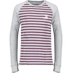 ODLO Kinder Funktionsunterhemd Langarm, grey melange - pickled beet -, 140