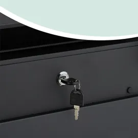 Relaxdays schwarz inkl. Zeitungsfach