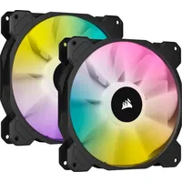 Corsair iCUE SP140 RGB Elite Dual Fan Kit, schwarz,