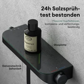 mai & mai Thermostat Badewannenarmatur Matt Schwarz