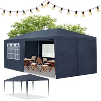 Juskys Partyzelt 3 x 6 m Blau