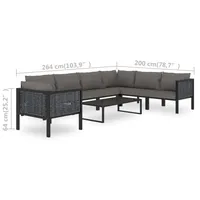 vidaXL Garten-Lounge-Set 8-tlg. anthrazit