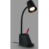 Briloner Schreibtischlampe schwenkbar, Stiftehalter, Schwarz