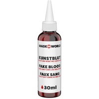 Kunstblut Flasche mit Dosierspitze - 30 ml - künstliches Blut Filmblut für Horror Effekte und Grusel Dekoration