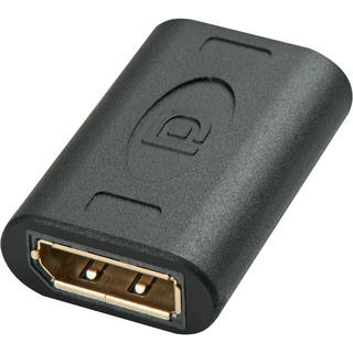 Lindy 41020 DisplayPort Doppelkupplung Premium Schwarz