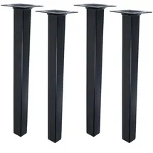 MS Beschläge Möbelfuß 350 mm Schwarz 4er Set
