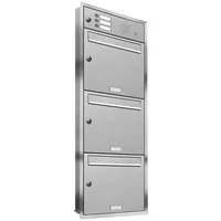 AL Briefkastensysteme Premium Edelstahl Unterputz Briefkastenanlage Silber