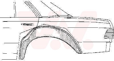 Van Wezel Radkasten hinten, Aussenteil [Hersteller-Nr. 3010348] für Mercedes-Benz