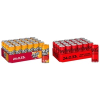 Mezzo Mix - prickelnd-erfrischendes Mischgetränk aus Cola und Orange & Coca-Cola Zero Sugar - koffeinhaltiges Erfrischungsgetränk mit originalem Coca-Cola Geschmack - null Zucker und ohne Kalorien