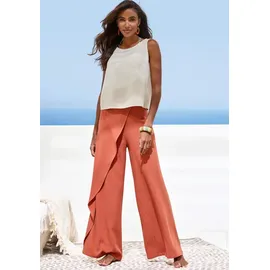 French Connection Leinenhose weit fließend Orange 44/46