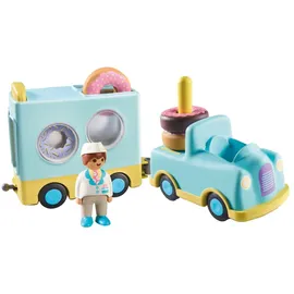 Playmobil 1.2.3 Verrückter Donut Truck mit Stapel- und Sortierfunktion