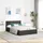 vidaXL Bett mit Bettkasten Hydraulisch LED Dunkelgrau Stoff 140x200 cm