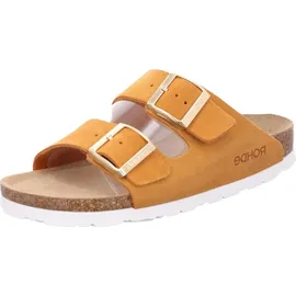 ROHDE Pantolette Velours Leder zwei Schnallen Komfortweite Alba 5590, Größe:37 EU, Farbe:Orange - Orange - 37