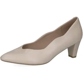 CAPRICE Pumps aus Leder mit Trichterabsatz, Cremefarben (Cream Perlato), 40.5 EU | Gr.:
