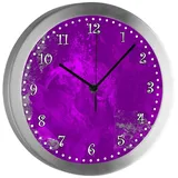 CreaDesign Funkwanduhr Funkuhr, Kinder Wanduhr, Kinderuhr, Kinderzimmer Traum lila (geräuscharmes Uhrwerk) lila