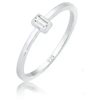 Elli Premium Verlobungsring Topas Weiß 925 Sterling Silber silberfarben 58 mm