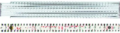 Gliedermaßstab Holz weiß 2m x 17mm - weiß