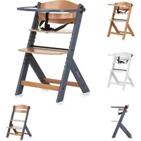 Chipolino Kinderhochstuhl Tip Top, Holz, verstellbar, Tisch, Gurt, Treppenstuhl