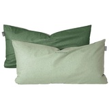 SCHIESSER Kissenhülle Doubleface aus feinem Renforcé im 2er-Set (40 x 80cm) grün