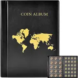 Münzen Sammelalbum 480 Taschen, Münzalbum 2 Euro, Münzen Aufbewahrung Album mit Reißverschluss, Münzsammelalbum 3.5 * 3.5cm, Euro Coins Collection Album, Sammlungen, Banknoten und Geldstempel