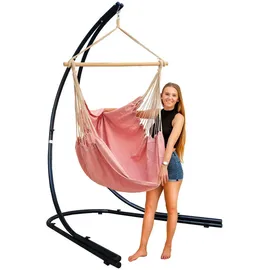AMANKA XXL Hängesessel mit 210cm Gestell - Hängestuhl Ständer Metall
