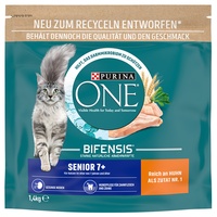 Purina 2x 1,4kg PURINA ONE Senior 7+ Katzenfutter trocken