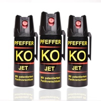 Ballistol Pfefferspray, 50ml Jet 3er Set, Tierabwehrspray, Pfefferspray & KO-Spray, Pfefferspray klein für Frauen, Pepper Spray, Pfefferspray