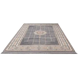 Orientteppich MORGENLAND "Eastern Elegance - Orientalischer Webteppich", grau, B:200cm H:0,8mm L:300cm, Polyester, Teppiche, OrientOptik