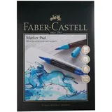 Faber-Castell Kunst- und Grafik-Markerblock, A2, säurefrei, gummiertes Papier, 70 g/m2, 50 Blatt für Pitt-Stifte, Marker, Aquarellstifte und Bleistifte, Fineliner, Skizzieren, Kunst, Handwerk,