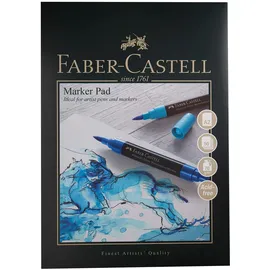 Faber-Castell Kunst- und Grafik-Markerblock, A2, säurefrei, gummiertes Papier, 70 g/m2, 50 Blatt für Pitt-Stifte, Marker, Aquarellstifte und Bleistifte, Fineliner, Skizzieren, Kunst, Handwerk,