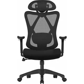 Songmics Bürostuhl Textil schwarz
