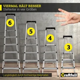 Craftfull CF-133B Klappleiter 6 Stufen