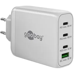 Goobay USB-CTM PD Multiport-Schnellladegerät 100 W weiß