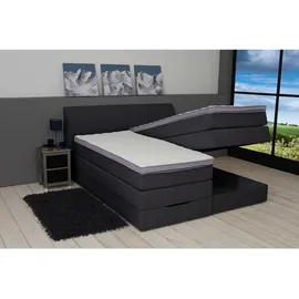 Roller Boxspringbett 200 x 200 cm H2/H3 Anthrazit