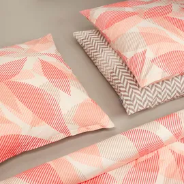 SCHIESSER Maribel Fischgrat Taupe 135 x 200 cm + 80 x 80 cm