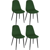 Paroli Polsterstuhl »Skadi«, (Set), 4 St., Velourstoff fein, (2 oder 4 Stück), mit Veloursbezug und in 2 Gestellfarben, grün