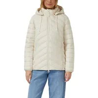 s.Oliver Regular Fit Steppjacke mit abnehmbarer Kapuze, Kitt, 46