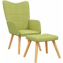 vidaXL Relaxsessel mit Hocker 69 x 95,5 x 0 cm Grün