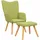 vidaXL Relaxsessel mit Hocker 69 x 95,5 x 0 cm Grün