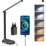 marke haskare HASKARE Schreibtischlampe LED Dimmbare Tischlampe, 5 Farbmodi und 5