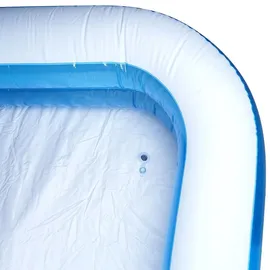 northix Aufblasbarer Gartenpool 245 x 150 x 43 cm blau/weiß