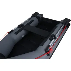 Pure4Fun Schlauchboot mit Lattenboden Dingi Beiboot Motorboot Ruderboot 230cm - Grau