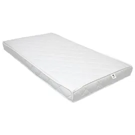 4mybaby GmbH Best For Kids 70 x 140 x 11 cm 100% aus PolyBaumwolle Gesteppte und Weiche Kindermatratze 70x140 - Weiß