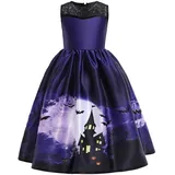 Sunfashion Leseadventskalender 10 Jahre Kleid Party Mädchen Festzug Kleid Kostüm Kinder Mädchen Kleid & Rock Chiffon Mädchen (Navy, 9-10 Years) Halloween-Cosplay-Kleidung Cosplay Kostüm Zubehör Hallo - 9-10 Jahre