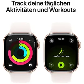 Apple Watch Series 11 GPS 42mm Rose Gold Aluminium Sport Band light blush S/M